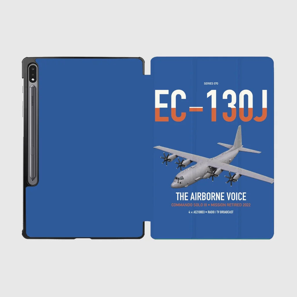 EC-130J Commando Solo III design on blue samsung tablet tablet case