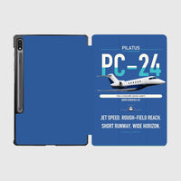 Thumbnail for Pilatus PC-24 design on blue samsung tablet tablet case