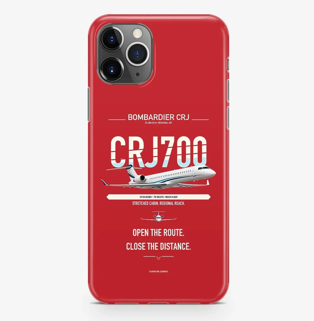 CRJ700 Case ProMax design on red iphone case promax