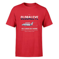 Thumbnail for Saab GlobalEye design on red double-side t-shirt, single-side print
