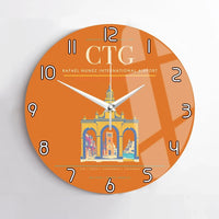 Thumbnail for Rafael Nunez International Airport CTG Wall-Clock No-Frame - Orange