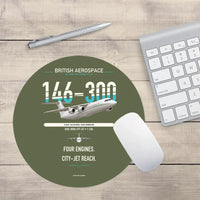 Thumbnail for BAe 146-300 design on green army round mouse pad