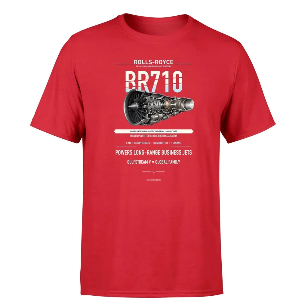 BR710 design on red single side