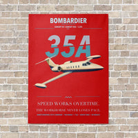 Thumbnail for Bombardier Learjet 35A vertical canvas print - no frame - red background
