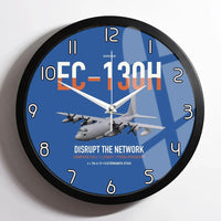 Thumbnail for EC-130H Compass Call design on blue framed wall clock