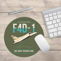 Thumbnail for F4D-1 Skyray design on green army round mouse pad