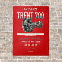Thumbnail for TRENT 700 vertical canvas print - no frame - red background