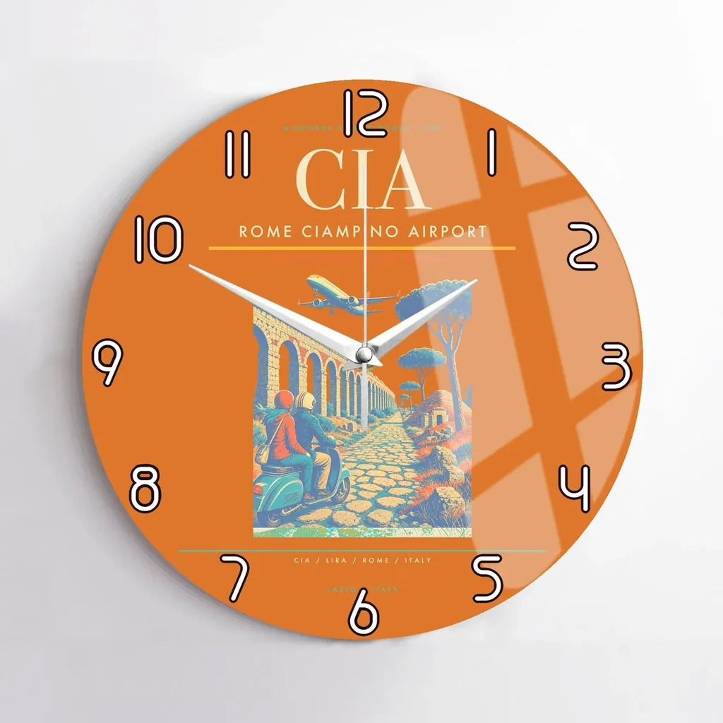 Rome Ciampino Airport CIA Wall-Clock No-Frame - Orange