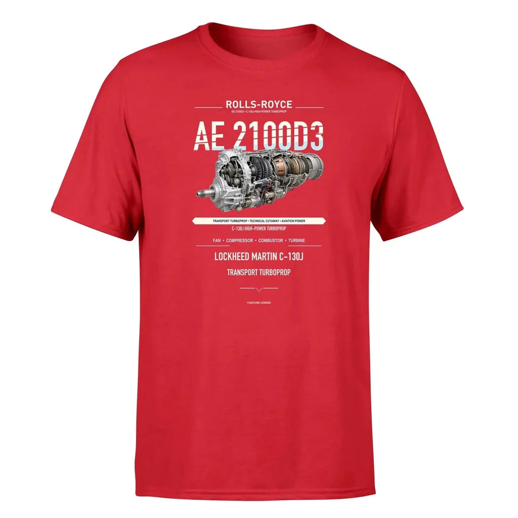AE 2100D3 design on red single side