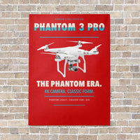 Thumbnail for DJI Phantom 3 Professional vertical canvas print - no frame - red background