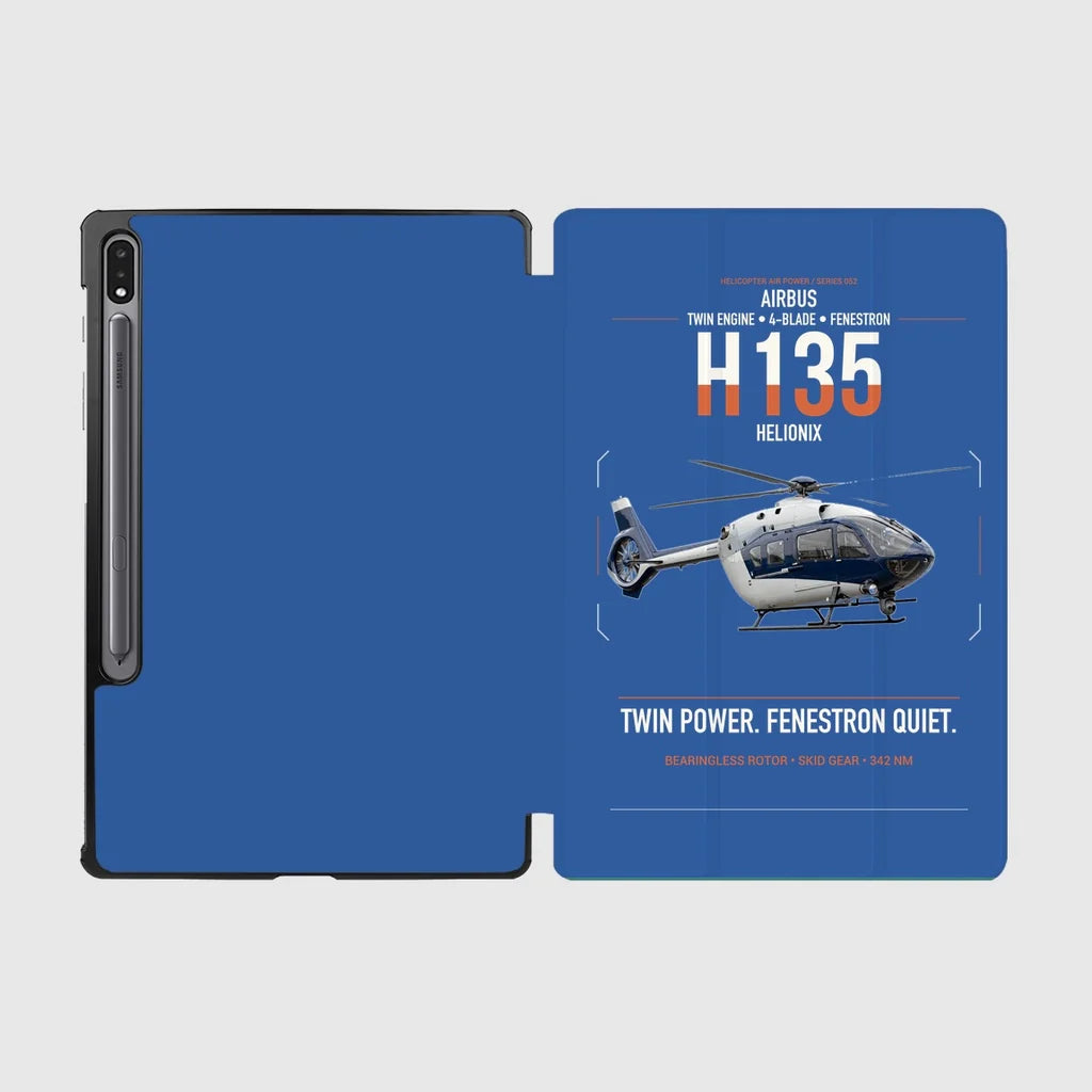Airbus H135 design on blue samsung tablet tablet case