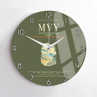 Thumbnail for Martha's Vineyard Airport MVY Wall-Clock No-Frame - Green Army