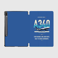 Thumbnail for Airbus A340-200 design on blue samsung tablet tablet case