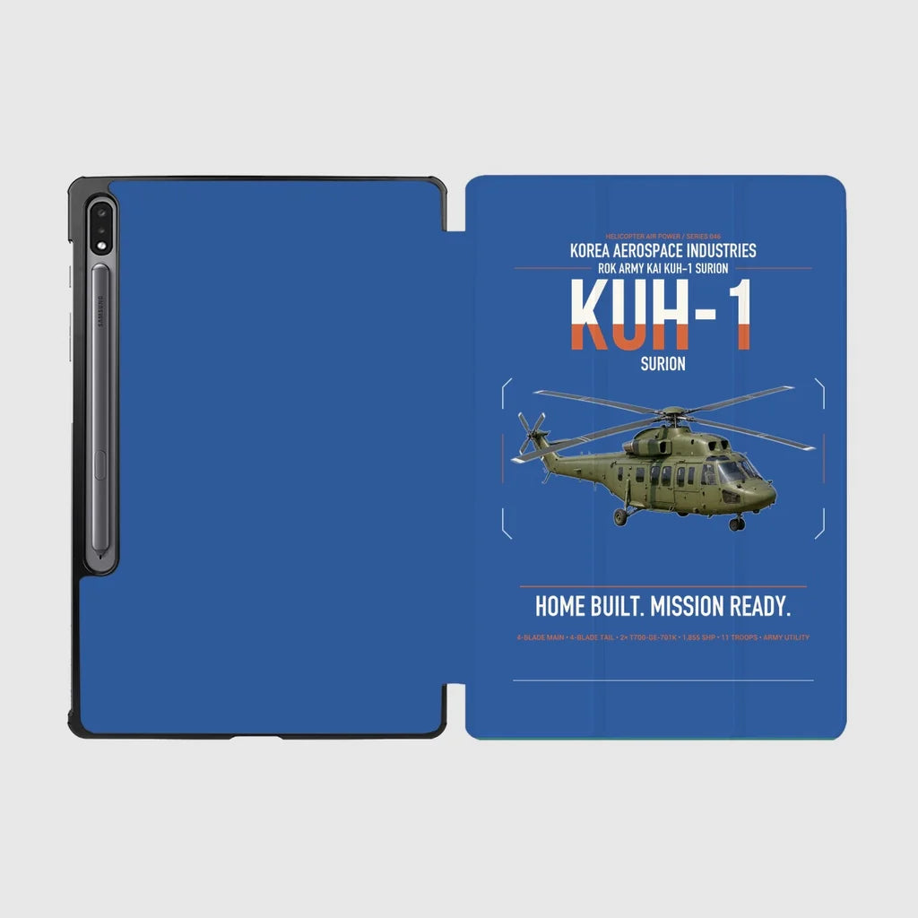 Korea Aerospace Industries KUH-1 Surion design on blue samsung tablet tablet case