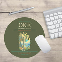 Thumbnail for Okierabu Airport (OKE) design on green army round mouse pad