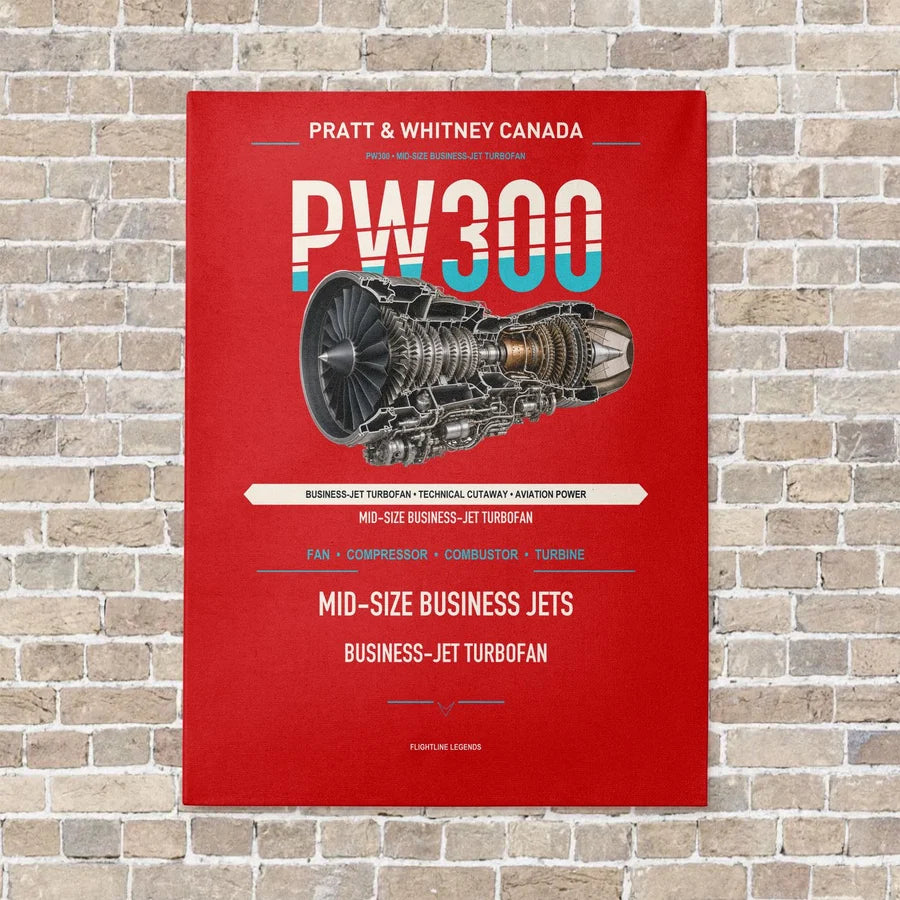 PW300 vertical canvas print - no frame - red background