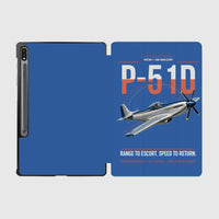 Thumbnail for P-51D Mustang design on blue samsung tablet tablet case