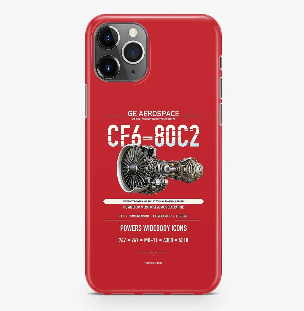 CF6-80C2 Case ProMax design on red iphone case promax