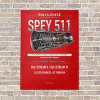 Thumbnail for SPEY 511 vertical canvas print - no frame - red background