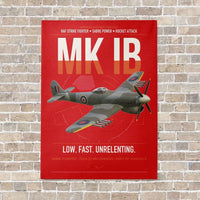 Thumbnail for Hawker Typhoon Mk IB vertical canvas print - no frame - red background
