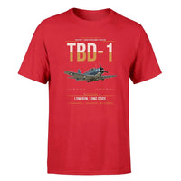 Thumbnail for TBD-1 Devastator design on red double-side t-shirt, single-side print
