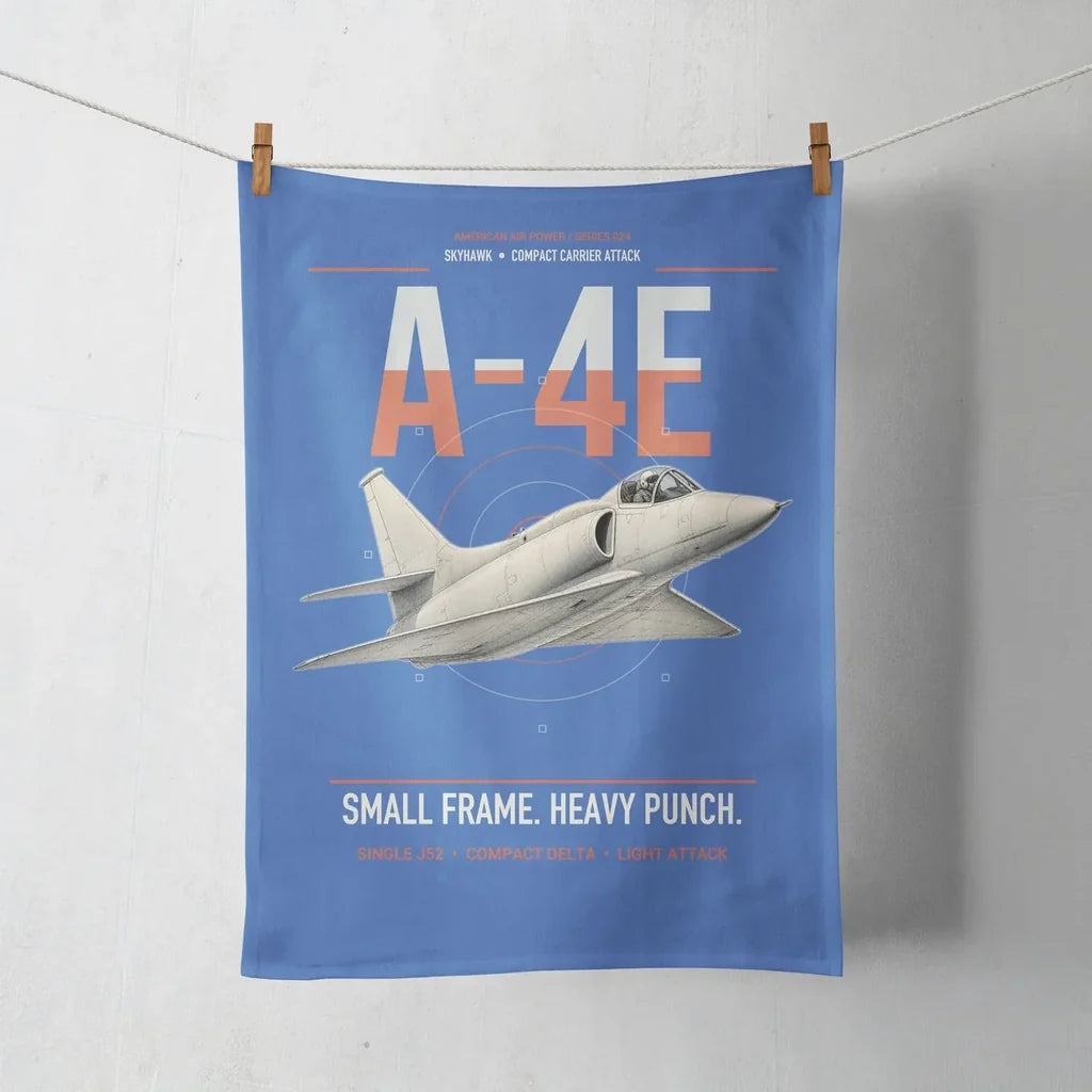 A-4E Skyhawk design on blue towel