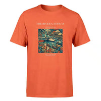 Thumbnail for VINTAGE G4066 - The River Gateway - Premium T-Shirt design on orange premium t shirt