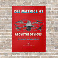 Thumbnail for DJI Matrice 4T vertical canvas print - no frame - red background