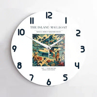 Thumbnail for VINTAGE G4065 - The Island Mailboat - Designed Wall Clocks design on white no-frame