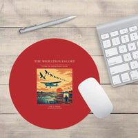 Thumbnail for VINTAGE G4448 - The Migration Escort - Designed Mouse Pads design on red round