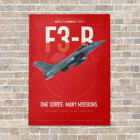Thumbnail for Dassault Rafale C — F3-R standard vertical canvas print - no frame - red background