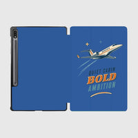 Thumbnail for Quiet Cabin Bold Ambition design on blue samsung tablet tablet case