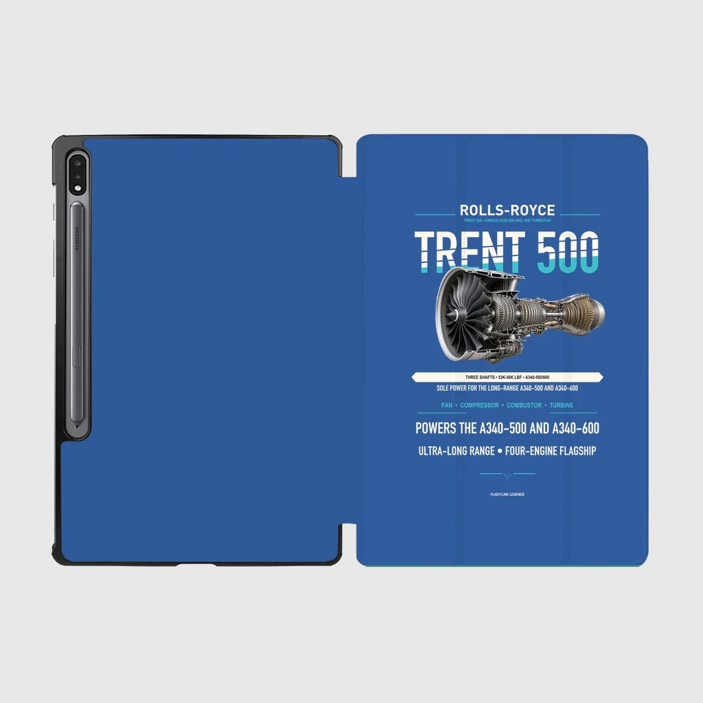 TRENT 500 design on blue samsung tablet tablet case