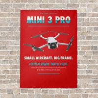 Thumbnail for DJI Mini 3 Pro vertical canvas print - no frame - red background