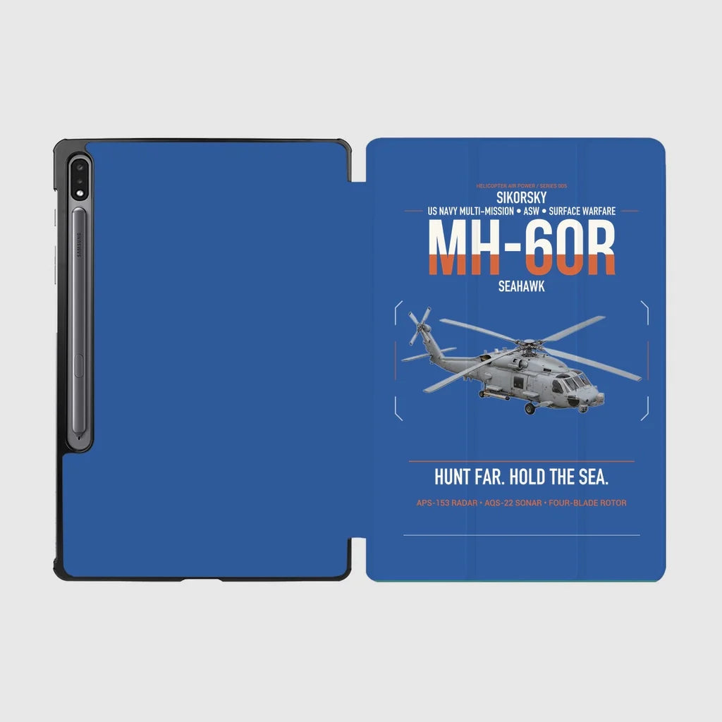 Sikorsky MH-60R Seahawk design on blue samsung tablet tablet case