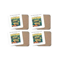 Thumbnail for The First Flight Cover - Designed Coasters design on white 4-pieces-set