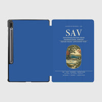 Thumbnail for Savannah-Hilton Head International Airport (SAV) design on blue samsung tablet tablet case