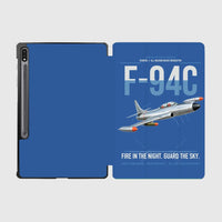 Thumbnail for F-94C Starfire design on blue samsung tablet tablet case