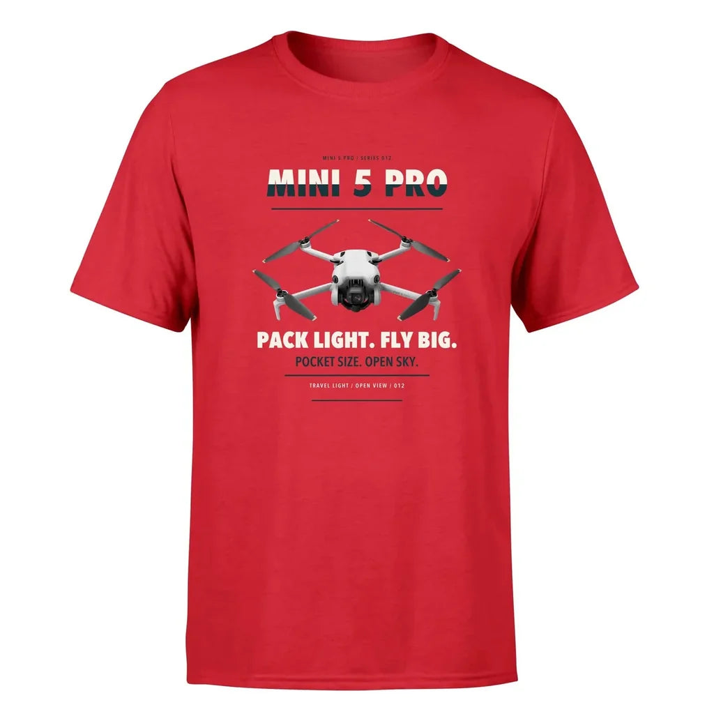 DJI Mini 5 Pro design on red single side