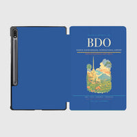 Thumbnail for Husein Sastranegara International Airport (BDO) design on blue samsung tablet tablet case