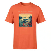 Thumbnail for VINTAGE G4195 - The Float Dock Morning - Premium T-Shirt design on orange premium t shirt