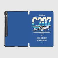 Thumbnail for Cessna T207A Stationair 8 design on blue samsung tablet tablet case