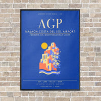 Thumbnail for Malaga-Costa del Sol Airport AGP - Canvas Framed - Blue