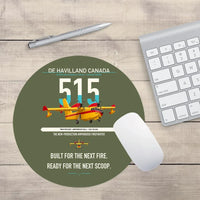 Thumbnail for De Havilland Canadair 515 design on green army round mouse pad