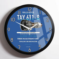 Thumbnail for TAY 611-8 design on blue framed wall clock