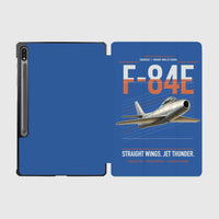 Thumbnail for F-84E Thunderjet design on blue samsung tablet tablet case