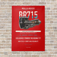 Thumbnail for BR715 vertical canvas print - no frame - red background