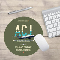 Thumbnail for Airbus ACJ350 / exact ACJ350-900 design on green army round mouse pad