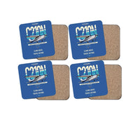 Thumbnail for Cessna T210N Centurion design on blue 4 pieces set coaster