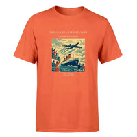Thumbnail for VINTAGE G4307 - The Ocean Liner Rivalry - Premium T-Shirt design on orange premium t shirt